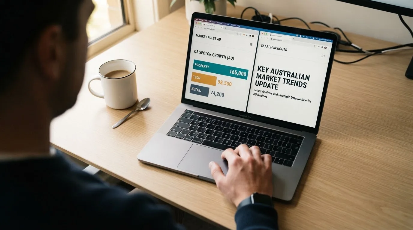 A laptop screen split between two browser tabs, one showing a comparison table and the other a search results page.