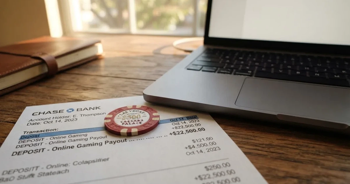 A stopwatch sitting on top of a bank statement next to a laptop keyboard.