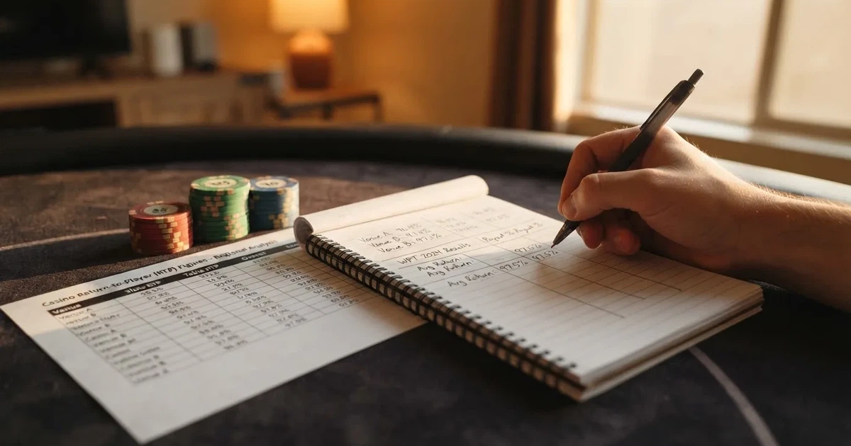 A calculator sitting next to a printed percentage chart on a desk.