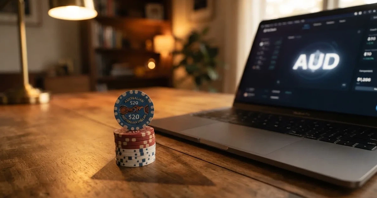 A small stack of coins next to a laptop showing an online payment form.